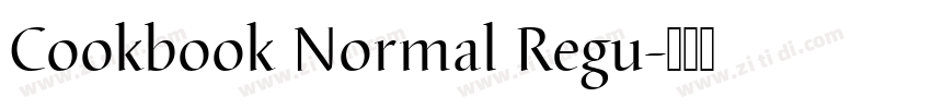 Cookbook Normal Regu字体转换